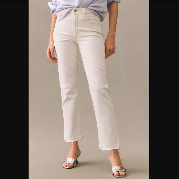 AMO Chloe High-Rise Straight-Leg Crop Jeans - New 32 waist - Picture 2 of 4